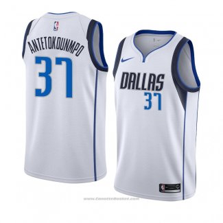 Maglia Dallas Mavericks Kostas Antetokounmpo #37 Association 2018-19 Bianco