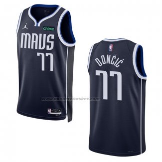 Maglia Dallas Mavericks Luka Doncic #77 Statement 2022-23 Blu