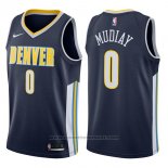 Maglia Denver Nuggets Emmanuel Mudiay #0 Icon 2017-18 Blu