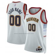 Maglia Denver Nuggets Personalizzate Citta 2022-23 Bianco