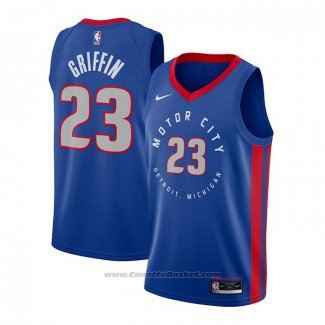 Maglia Detroit Pistons Blake Griffin #23 Citta 2020-21 Blu