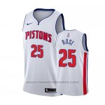 Maglia Detroit Pistons Derrick Rose #25 Association 2018-19 Bianco