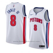 Maglia Detroit Pistons James Ennis III #8 Association 2018 Bianco