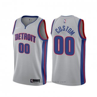 Maglia Detroit Pistons Personalizzate Statement Grigio