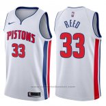 Maglia Detroit Pistons Willie Reed #33 Association 2017-18 Bianco
