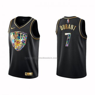 Maglia Golden Edition Brooklyn Nets Kevin Durant #7 2021-22 Nero