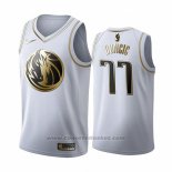 Maglia Golden Edition Dallas Mavericks Luka Doncic #77 2019-20 Bianco