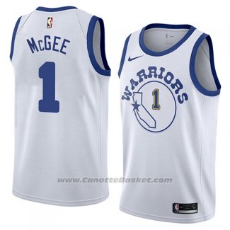 Maglia Golden State Warriors Javale Mcgee #1 Hardwood Classic 2018 Bianco