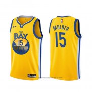 Maglia Golden State Warriors Mychal Mulder #15 Statement Giallo