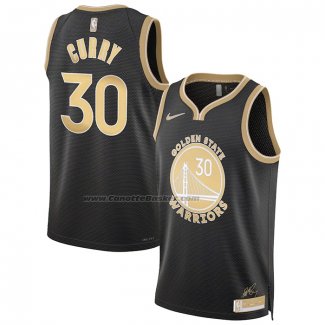 Maglia Golden State Warriors Stephen Curry #30 Select Series Or Nero