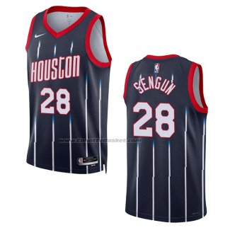 Maglia Houston Rockets Alperen Sengun #28 Citta 2022-23 Nero