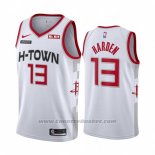 Maglia Houston Rockets James Harden #13 Citta 2019-20 Bianco