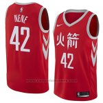 Maglia Houston Rockets Nene #42 Citta 2018 Rosso