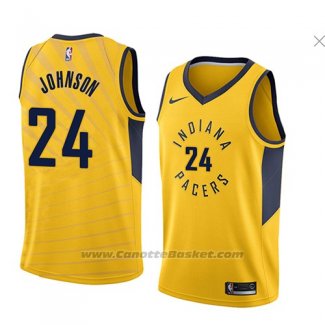 Maglia Indiana Pacers Alize Johnson #24 Statement 2018 Giallo