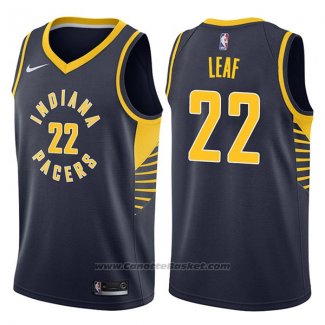 Maglia Indiana Pacers T.j. Leaf #22 Icon 2017-18 Blu