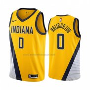 Maglia Indiana Pacers Tyrese Haliburton #0 Statement 2022-23 Giallo