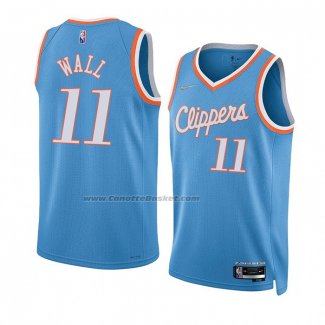 Maglia Los Angeles Clippers John Wall NO 11 Citta 2021-22 Blu