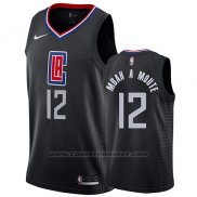 Maglia Los Angeles Clippers Luc Mbah A Moute #12 Statement 2019 Nero