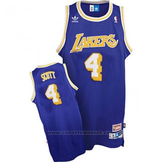 Maglia Los Angeles Lakers Byron Scott #4 Retro Blu