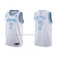 Maglia Los Angeles Lakers Carmelo Anthony NO 7 Citta 2021-22 Bianco