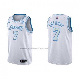 Maglia Los Angeles Lakers Carmelo Anthony NO 7 Citta 2021-22 Bianco