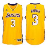 Maglia Los Angeles Lakers Corey Brewer #3 Home 2017-18 Or