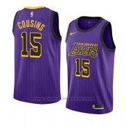 Maglia Los Angeles Lakers Demarcus Cousins #15 Citta 2019-20 Viola