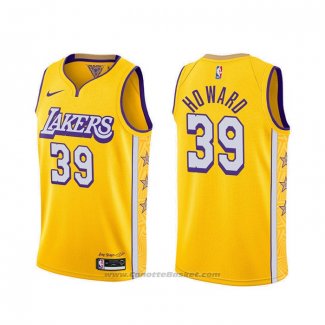 Maglia Los Angeles Lakers Dwight Howard #39 Citta 2019-20 Giallo