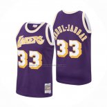 Maglia Los Angeles Lakers Kareem Abdul-jabbar NO 33 Mitchell & Ness 1983-84 Viola