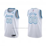 Maglia Los Angeles Lakers Personalizzate Citta 2021-22 Bianco