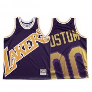 Maglia Los Angeles Lakers Personalizzate Mitchell & Ness Big Face Viola