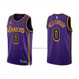 Maglia Los Angeles Lakers Russell Westbrook #0 Statement 2022-23 Viola