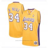 Maglia Los Angeles Lakers Shaquille O'Neal #34 Mitchell & Ness 1999-00 Giallo