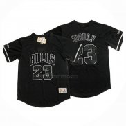 Maglia Manica Corta Chicago Bulls Michael Jordan No 23 Nero