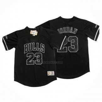 Maglia Manica Corta Chicago Bulls Michael Jordan No 23 Nero