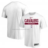 Maglia Manica Corta Cleveland Cavaliers Practice Performance 2022-23 Bianco