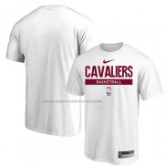 Maglia Manica Corta Cleveland Cavaliers Practice Performance 2022-23 Bianco