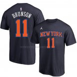 Maglia Manica Corta New York Knicks Jalen Brunson Nero