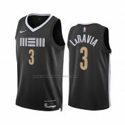 Maglia Memphis Grizzlies Jake Laravia #3 Citta 2023-24 Nero