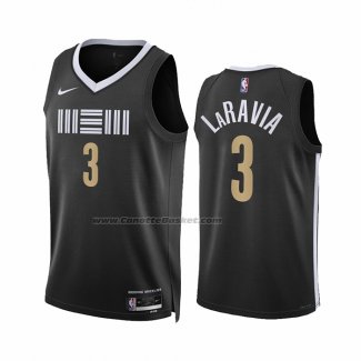 Maglia Memphis Grizzlies Jake Laravia #3 Citta 2023-24 Nero