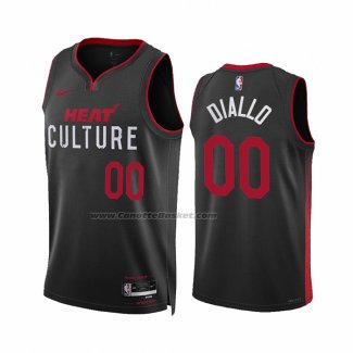 Maglia Miami Heat Cheick Diallo #00 Citta 2023-24 Nero