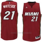 Maglia Miami Heat Hassan Whiteside #21 Rosso