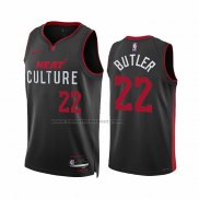 Maglia Miami Heat Jimmy Butler #22 Citta 2023-24 Nero