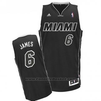 Maglia Miami Heat Lebron James #6 Nero