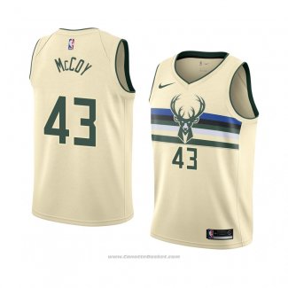 Maglia Milwaukee Bucks Brandon Mccoy #43 Citta 2018 Crema