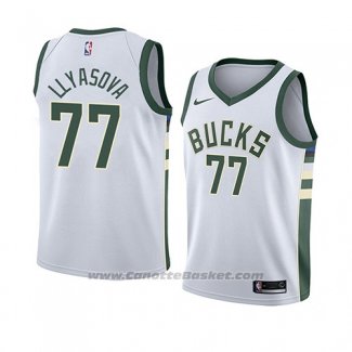 Maglia Milwaukee Bucks Ersan Llyasova #77 Association 2018 Bianco