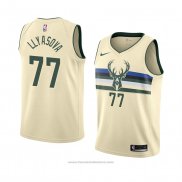 Maglia Milwaukee Bucks Ersan Llyasova #77 Citta 2018 Crema