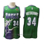 Maglia Milwaukee Bucks Giannis Antetokounmpo #34 2019-20 Verde.