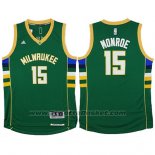 Maglia Milwaukee Bucks Greg Monroe #15 Verde