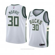 Maglia Milwaukee Bucks Jaylen Morris #30 Association 2018 Bianco